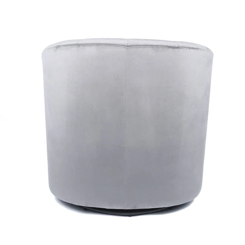 Fauteuil de club pivotant d'appoint en velours Junsele Carson Carrington