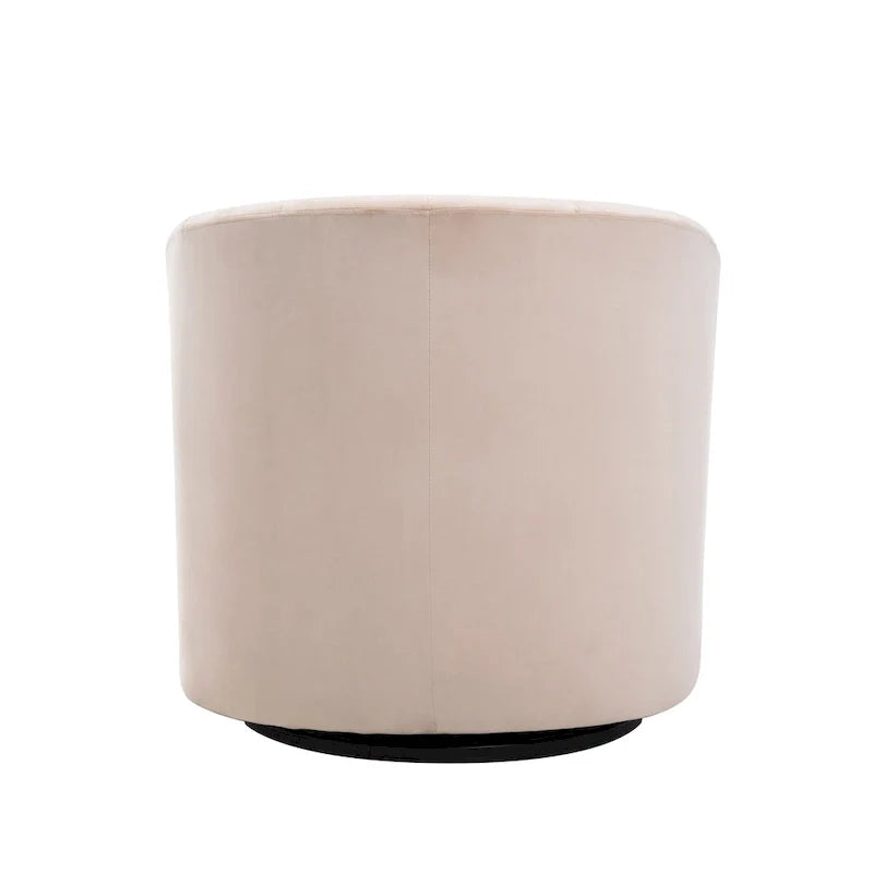 Fauteuil de club pivotant d'appoint en velours Junsele Carson Carrington