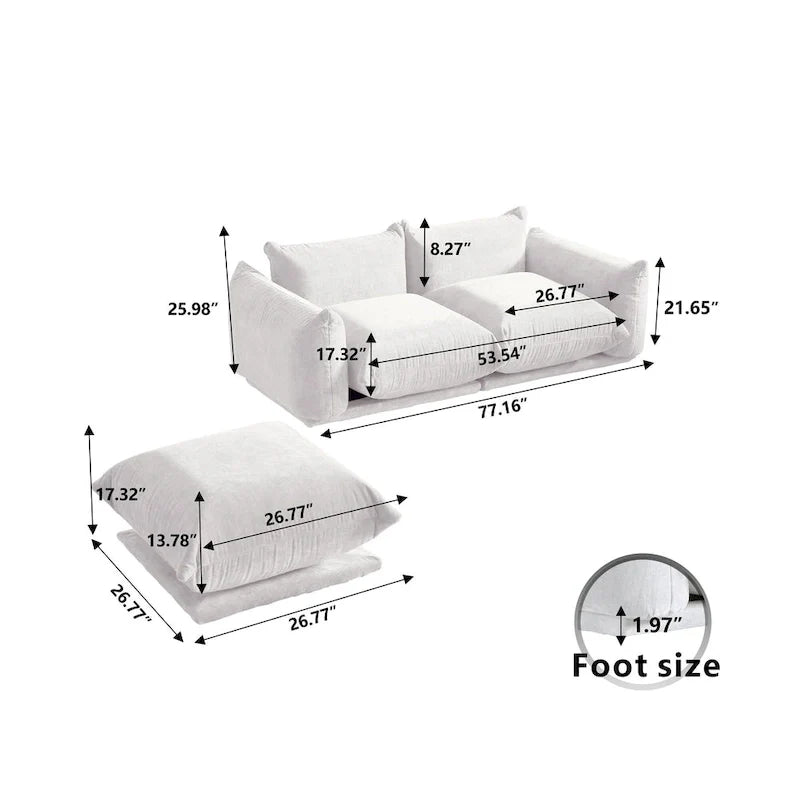 Mobilier de salon causeuse canapé canapé double assise