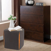 Adeco 14 Petit Repose-Pieds Tabouret Ottoman – Pouf de Siège en Velours