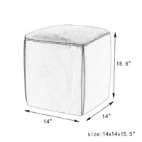 Adeco 14 Petit Repose-Pieds Tabouret Ottoman – Pouf de Siège en Velours