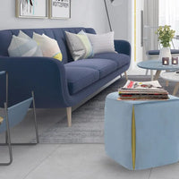 Adeco 14 Petit Repose-Pieds Tabouret Ottoman – Pouf de Siège en Velours