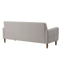 Canapé en lin touffeté moderne ADAIR avec poches accoudoirs par Crown Comfort