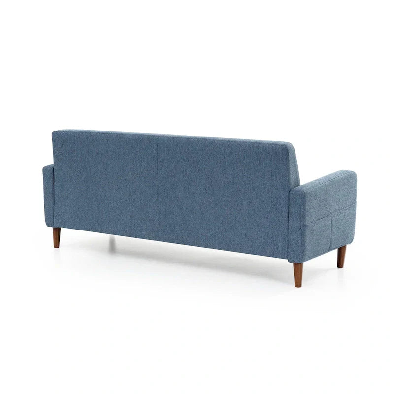 Canapé en lin touffeté moderne ADAIR avec poches accoudoirs par Crown Comfort