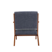 Fauteuil d'appoint Porthos Home Earla en tissu capitonné avec pieds et accoudoirs en bois