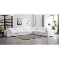 Canapé Sectionnel Modulable 6 Pièces Roundhill Furniture Rivas Garni de Plumes