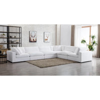 Canapé Sectionnel Modulable 6 Pièces Roundhill Furniture Rivas Garni de Plumes