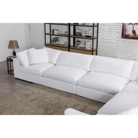Canapé Sectionnel Modulable 6 Pièces Roundhill Furniture Rivas Garni de Plumes