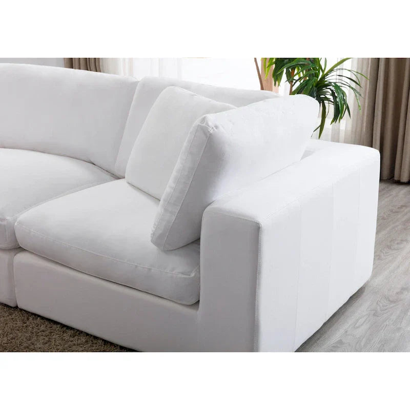 Canapé Sectionnel Modulable 6 Pièces Roundhill Furniture Rivas Garni de Plumes