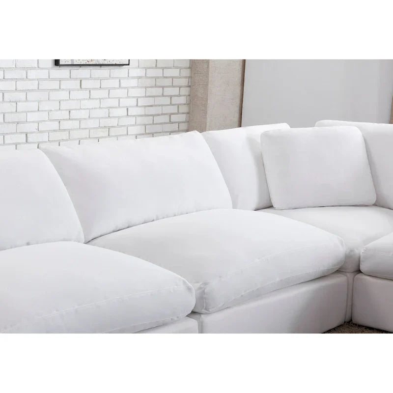 Canapé Sectionnel Modulable 6 Pièces Roundhill Furniture Rivas Garni de Plumes