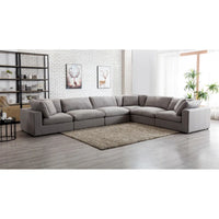 Canapé Sectionnel Modulable 6 Pièces Roundhill Furniture Rivas Garni de Plumes