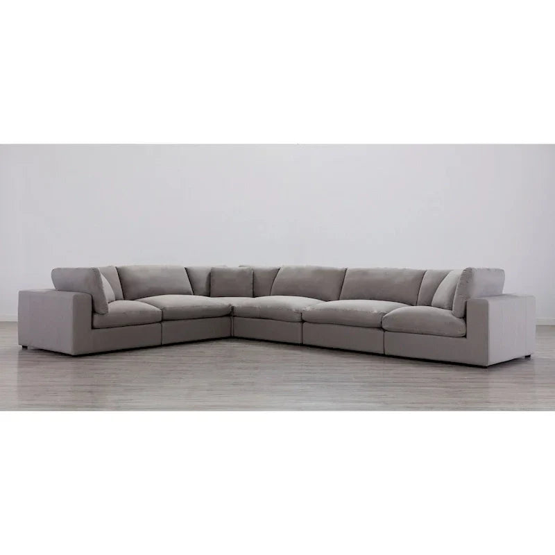 Canapé Sectionnel Modulable 6 Pièces Roundhill Furniture Rivas Garni de Plumes
