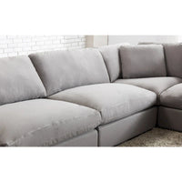 Canapé Sectionnel Modulable 6 Pièces Roundhill Furniture Rivas Garni de Plumes