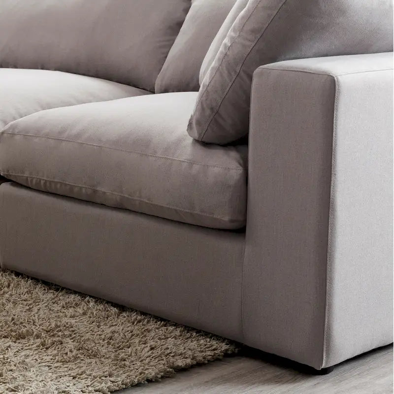 Canapé Sectionnel Modulable 6 Pièces Roundhill Furniture Rivas Garni de Plumes