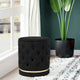 Pouf rond capitonné Adeco 18.3 Height