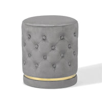 Pouf rond capitonné Adeco 18.3 Height