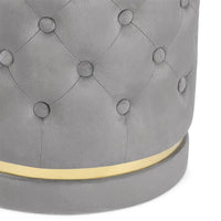 Pouf rond capitonné Adeco 18.3 Height