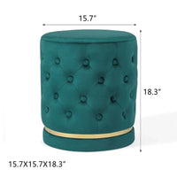 Pouf rond capitonné Adeco 18.3 Height