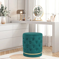 Pouf rond capitonné Adeco 18.3 Height