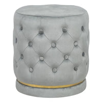 Pouf rond capitonné Adeco 18.3 Height