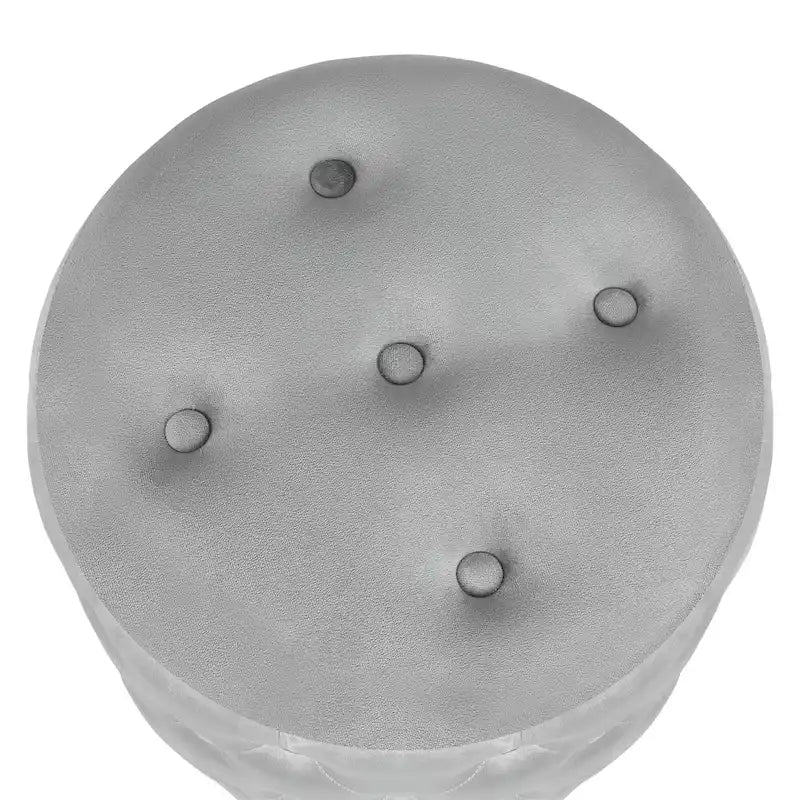 Pouf rond capitonné Adeco 18.3 Height