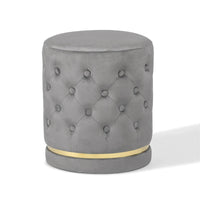 Pouf rond capitonné Adeco 18.3 Height
