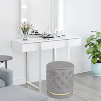 Pouf rond capitonné Adeco 18.3 Height