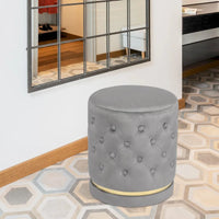 Pouf rond capitonné Adeco 18.3 Height