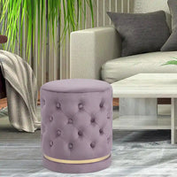 Pouf rond capitonné Adeco 18.3 Height