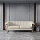Canapé Chesterfield traditionnel capitonné en velours Takefuns, canapé avec coussins amovibles et pieds dorés
