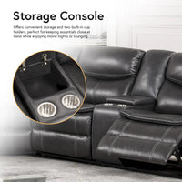 Canapé Sectionnel Inclinable Transitionnel Furniture of America Sory en Similicuir