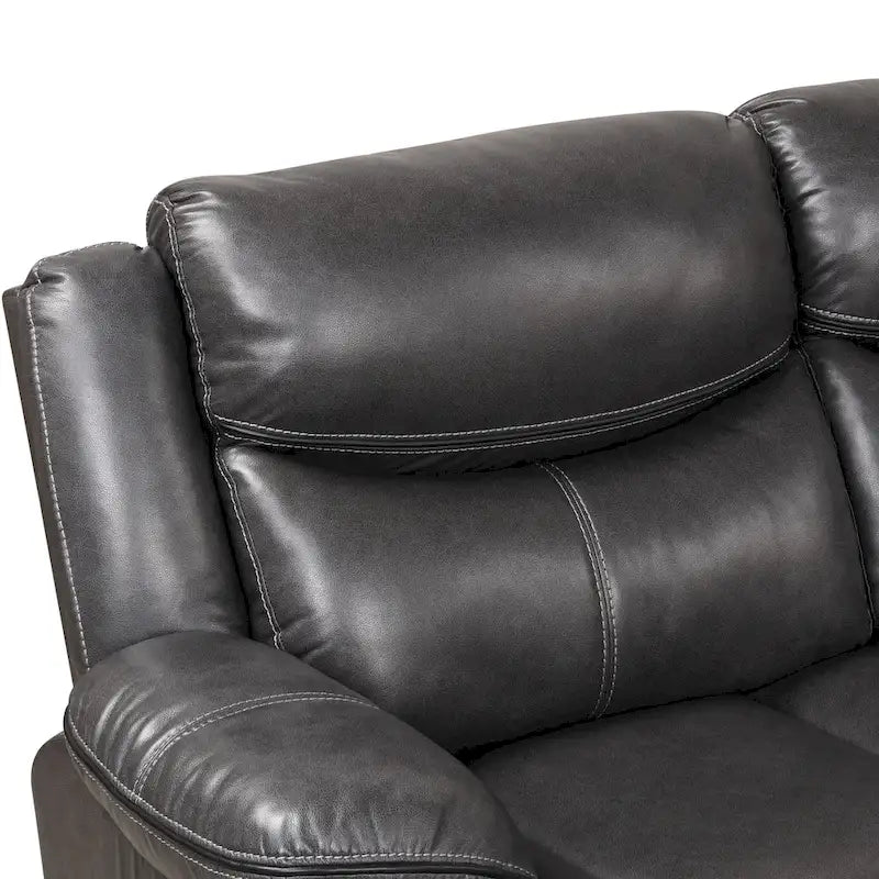 Canapé Sectionnel Inclinable Transitionnel Furniture of America Sory en Similicuir