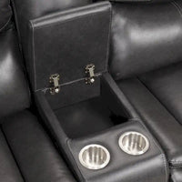 Canapé Sectionnel Inclinable Transitionnel Furniture of America Sory en Similicuir