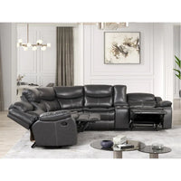 Canapé Sectionnel Inclinable Transitionnel Furniture of America Sory en Similicuir