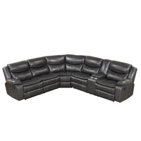 Canapé Sectionnel Inclinable Transitionnel Furniture of America Sory en Similicuir