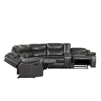Canapé Sectionnel Inclinable Transitionnel Furniture of America Sory en Similicuir
