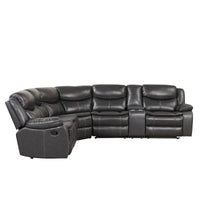 Canapé Sectionnel Inclinable Transitionnel Furniture of America Sory en Similicuir