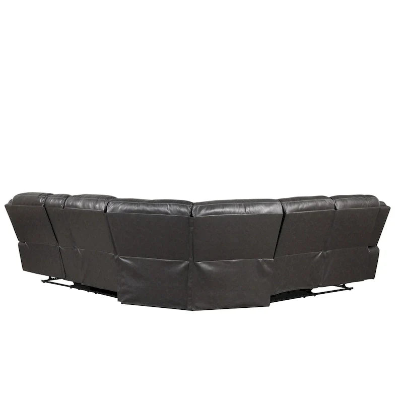 Canapé Sectionnel Inclinable Transitionnel Furniture of America Sory en Similicuir
