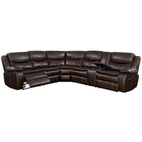 Canapé Sectionnel Inclinable Transitionnel Furniture of America Sory en Similicuir