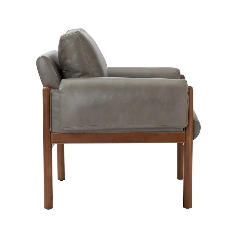 Fauteuil de salon Tiago Comfy Glossy avec base en bois massif, lot de 2