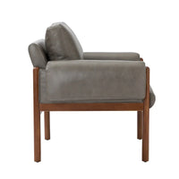 Fauteuil de salon Tiago Comfy Glossy avec base en bois massif, lot de 2