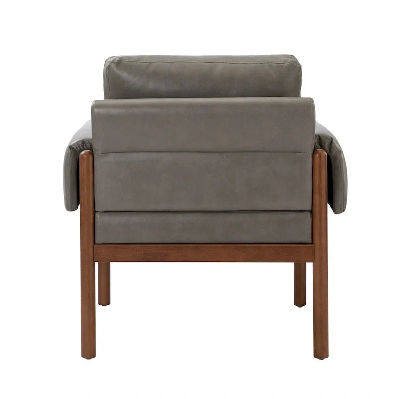 Fauteuil de salon Tiago Comfy Glossy avec base en bois massif, lot de 2