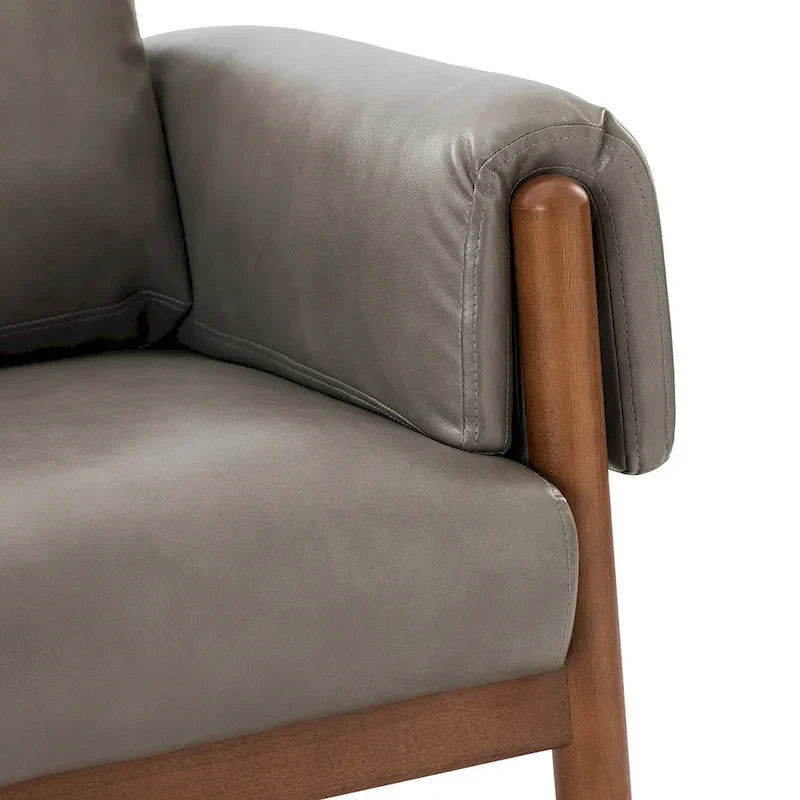 Fauteuil de salon Tiago Comfy Glossy avec base en bois massif, lot de 2