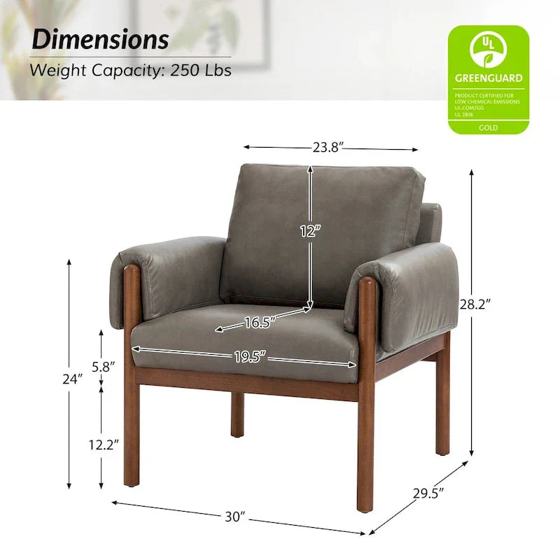 Fauteuil de salon Tiago Comfy Glossy avec base en bois massif, lot de 2