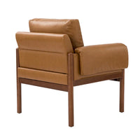 Fauteuil de salon Tiago Comfy Glossy avec base en bois massif, lot de 2