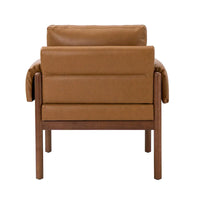 Fauteuil de salon Tiago Comfy Glossy avec base en bois massif, lot de 2