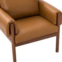 Fauteuil de salon Tiago Comfy Glossy avec base en bois massif, lot de 2