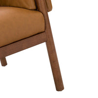 Fauteuil de salon Tiago Comfy Glossy avec base en bois massif, lot de 2