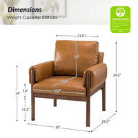 Fauteuil de salon Tiago Comfy Glossy avec base en bois massif, lot de 2