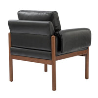 Fauteuil de salon Tiago Comfy Glossy avec base en bois massif, lot de 2
